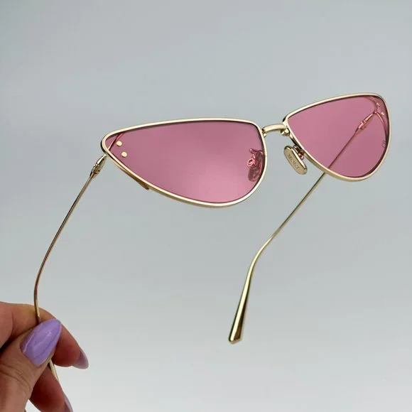 Dior MISSDIOR B1U B0N0 BRAND NEW Sunglasses Gold Pink Unisex Metal Cat Eye - Picture 1 of 14